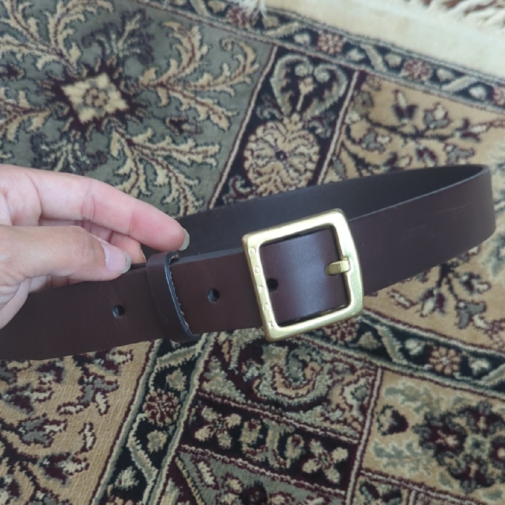 Coach Brown Belt with Gold Buckle
